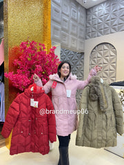 Long Puff Jacket with Fur Hoodie (CODE-868) (IMP-384)