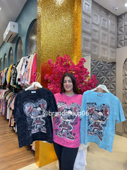 Rhinestone Cotton T-Shirt (TEE-134) MAKY GLASSES