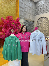 Cotton Shirt With Heart Rhinestones (PRM-392)
