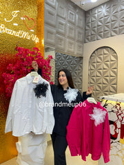 Cotton Shirt With Flower Patch (PRM-461)