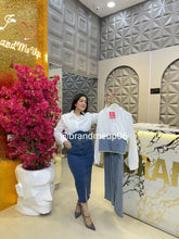 Denim Skirt Set With Belt (PRM-473)