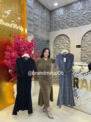 Partywear Frill Stretchable Dress (PRM-486)