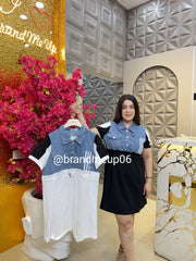 Denim Dress With Adjustable (PRM-527)
