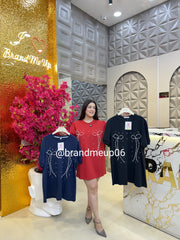 Cute Designer Dress Pearl Bow (PRM-540)