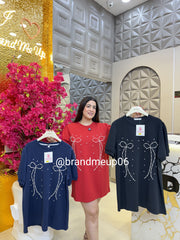 Cute Designer Dress Pearl Bow (PRM-540)