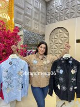 Cotton Shirt With Designer Flower (PRM-554)