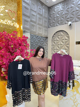 Super Soft Stretchable Dress With Pocket Sequences Details (PRM-568)