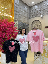 Cute Cotton T-Shirt Pearl Heart (TEE-168)