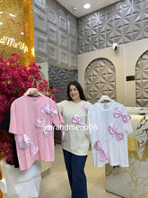 Cute Cotton T-Shirt Pink Bow (TEE-169)