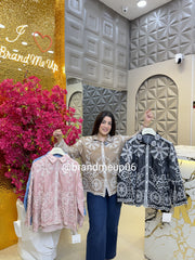 Embroidery Shirt With Rhinestones (PRM-593)