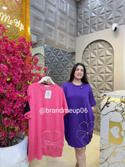 Imported partywear Dress With Pocket (PRM-598) 3D FLOWER