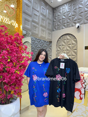 Imported Partywear Dress With Pocket (PRM-601) ROSE
