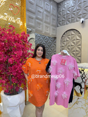 Imported Partywear Dress With Pocket (PRM-611) PEARL BOW