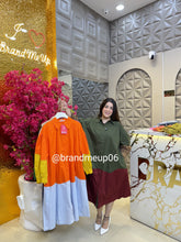 Cotton Designer Colorblock Dress With Pocket (PRM-625)