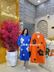 Cotton Designer Printed Dress With Pocket (PRM-626)