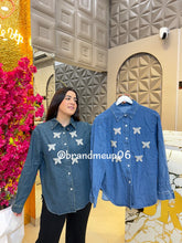 Denim Rhinstone Shirt (PRM-677) 6 BUTTERFLY