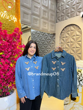 Denim Rhinstone Shirt (PRM-681) HONEYBEE