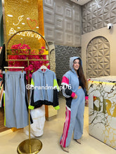 DENIM DESIGNER CORD SET WITH HOODIE (PRM-723)