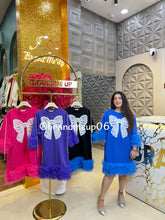 IMPORTED STRETCHABLE DRESS WITH POCKET (PRM-725) BOW & PEARL