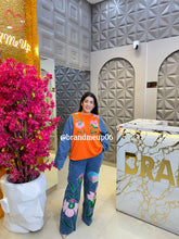 DENIM EMBROIDERED CORD SET (PRM-752)