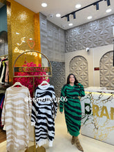 WOOLEN LONG DRESS ZEBRA PRINT (IMP-533)