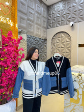 WOOLEN DESIGNER CARDIGAN WITH DENIM POCKET (IMP-540)