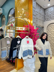WOOLEN DESIGNER CARDIGAN WITH PEARL BUTTON (IMP-543)