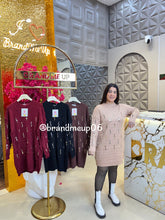 WOOLEN LINE SEQUENCE DRESS (IMP-609)