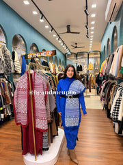 WOOLEN DESIGNER DRESS STOLE WITH BELT (IMP-668)