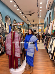 WOOLEN DESIGNER DRESS STOLE WITH BELT (IMP-668)