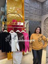 WOOLEN RHINESTONE FLOWER SWEATER (IMP-702)