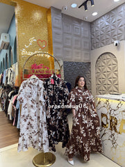 PREMIUM PRINTED PEARL DRESS WITH POCKET (PRM-903)