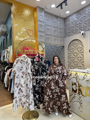 PREMIUM PRINTED PEARL DRESS WITH POCKET (PRM-903)
