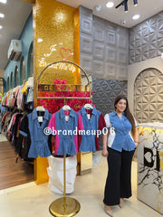PEPLUM DENIM TOP (SKU-35) (CODE-99118)