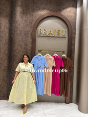 ‘TREND’ COTTON DRESS WITH FRONT ATTACHED BELT (SKU-243)