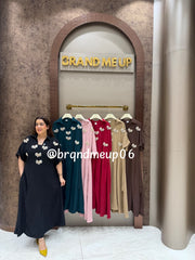 ‘BOW’ LONG MAXI DRESS WITH POCKET (SKU-320)