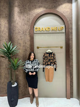 WOOLEN DRESS WITH LETTER RHINESTONES TOP (IMP-472)