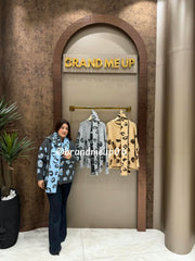 CHEETAH SWEATER WITH STOLE (IMP-665)