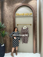 PRINTED WOOLEN DRESS (IMP-638)