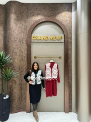 Woolen Dress With Cardigan (IMP-380)