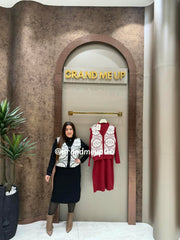 Woolen Dress With Cardigan (IMP-380)
