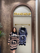 WOOLEN LONG PRINTED DRESS (IMP-740) HORSE