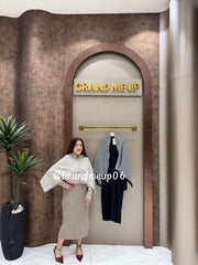 WOOLEN DRESS WITH CAPE (IMP-670)