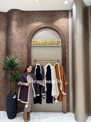 WOOLEN DRESS WITH REVERSIBLE SHAWL (IMP-657)