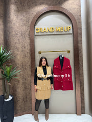 WOOLEN DRESS WITH INNER AND BELT (IMP-679)