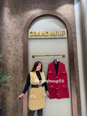 WOOLEN DRESS WITH INNER AND BELT (IMP-679)