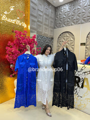Lace Dress With Golden Button (PRM-455)