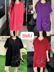 Imported partywear Dress With Pocket (PRM-598) 3D FLOWER