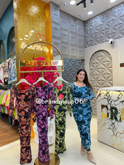 Printed Powernet Dress (DRESS-327)