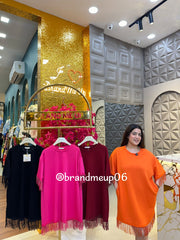 Imported Partywear Dress With Pocket (PRM-595) FRINGE